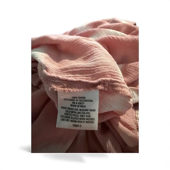 A.N.A Pink & White Tie-Dye Peasant Blouse – Women’s ✨Size XL - Picture 5 of 5
